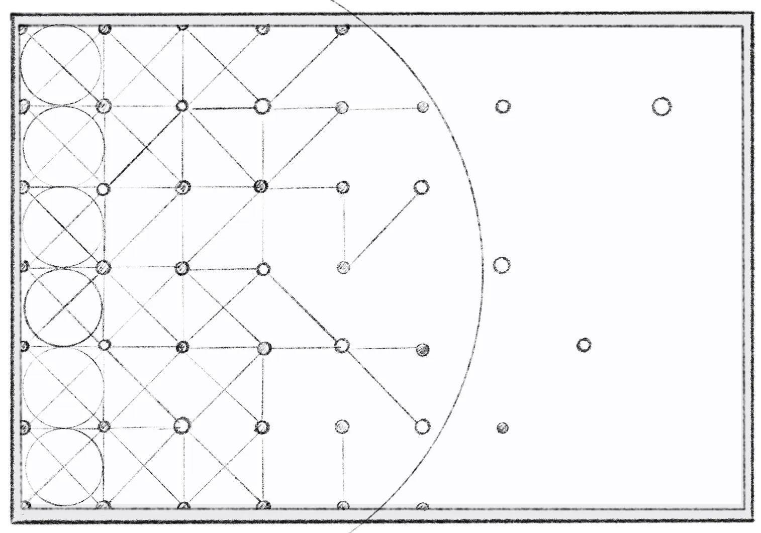 The order side of the map with connected structured lines